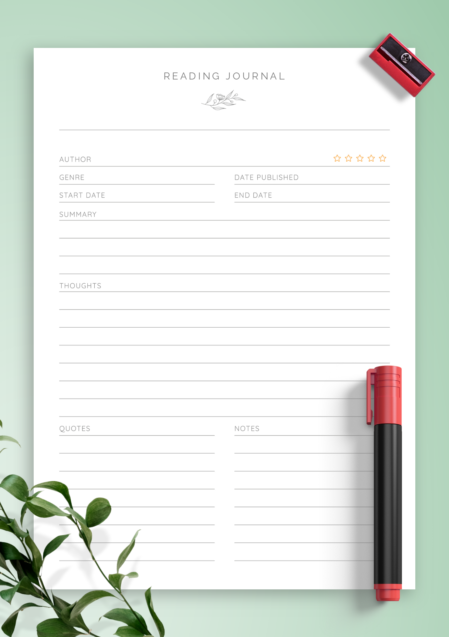 Journal Templates Free Word