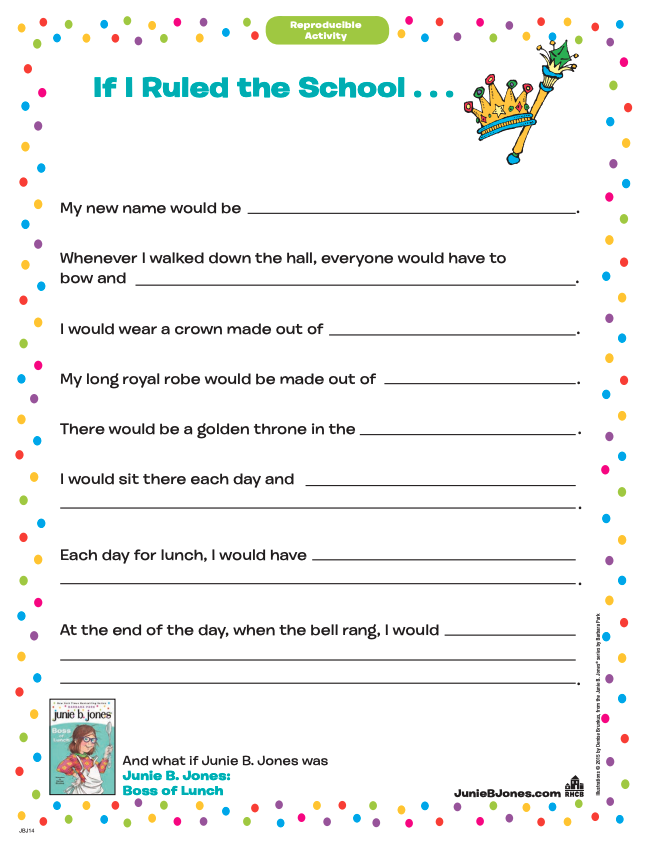 Junie B. Jones worksheets pdf