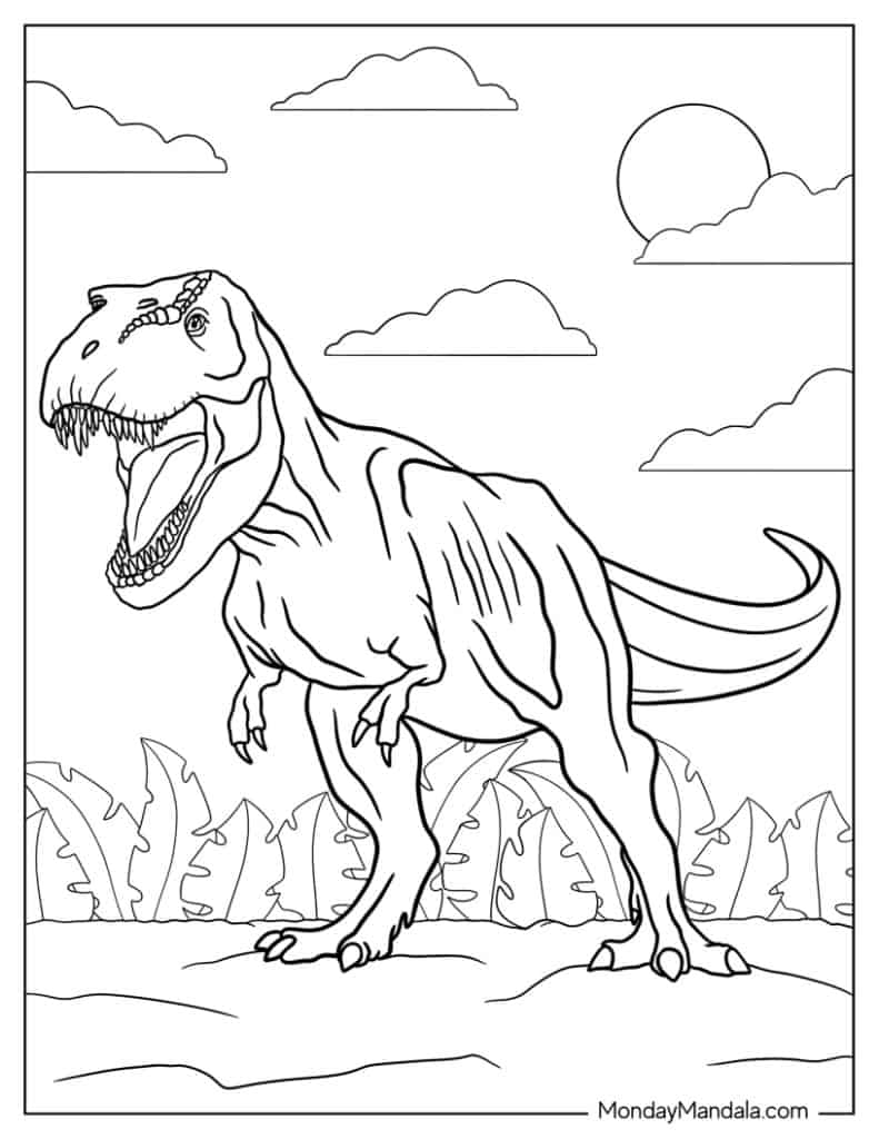 t rex coloring pages printable