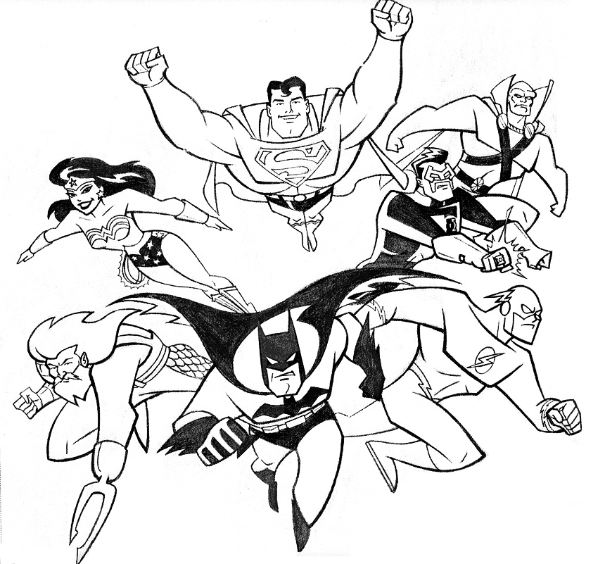 Justice League Coloring Pages To Download And Print For Free
