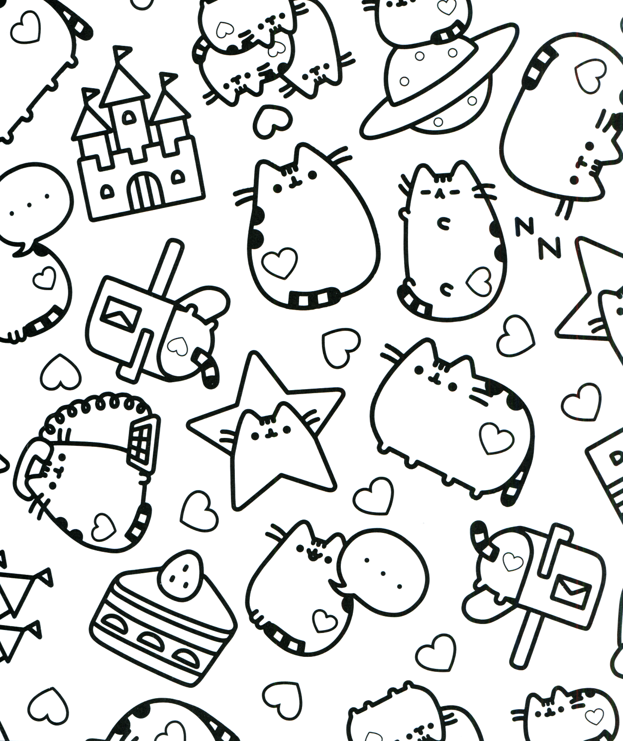 100 kawaii coloring pages