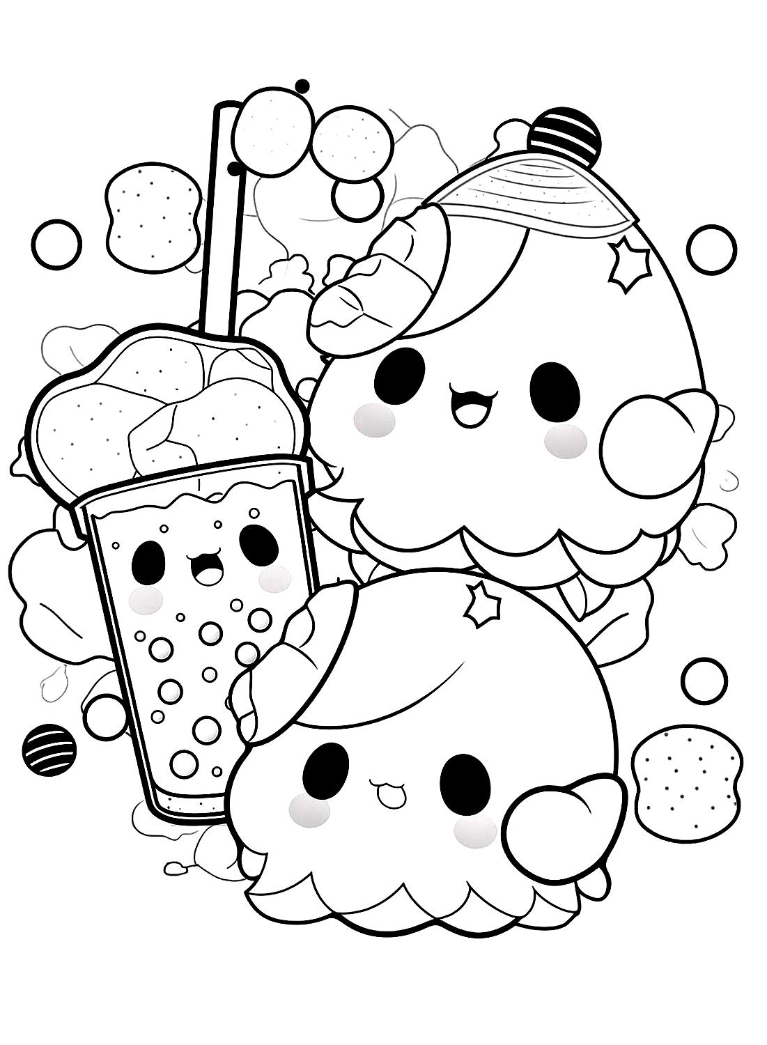Kawaii Coloring Sheets Printable