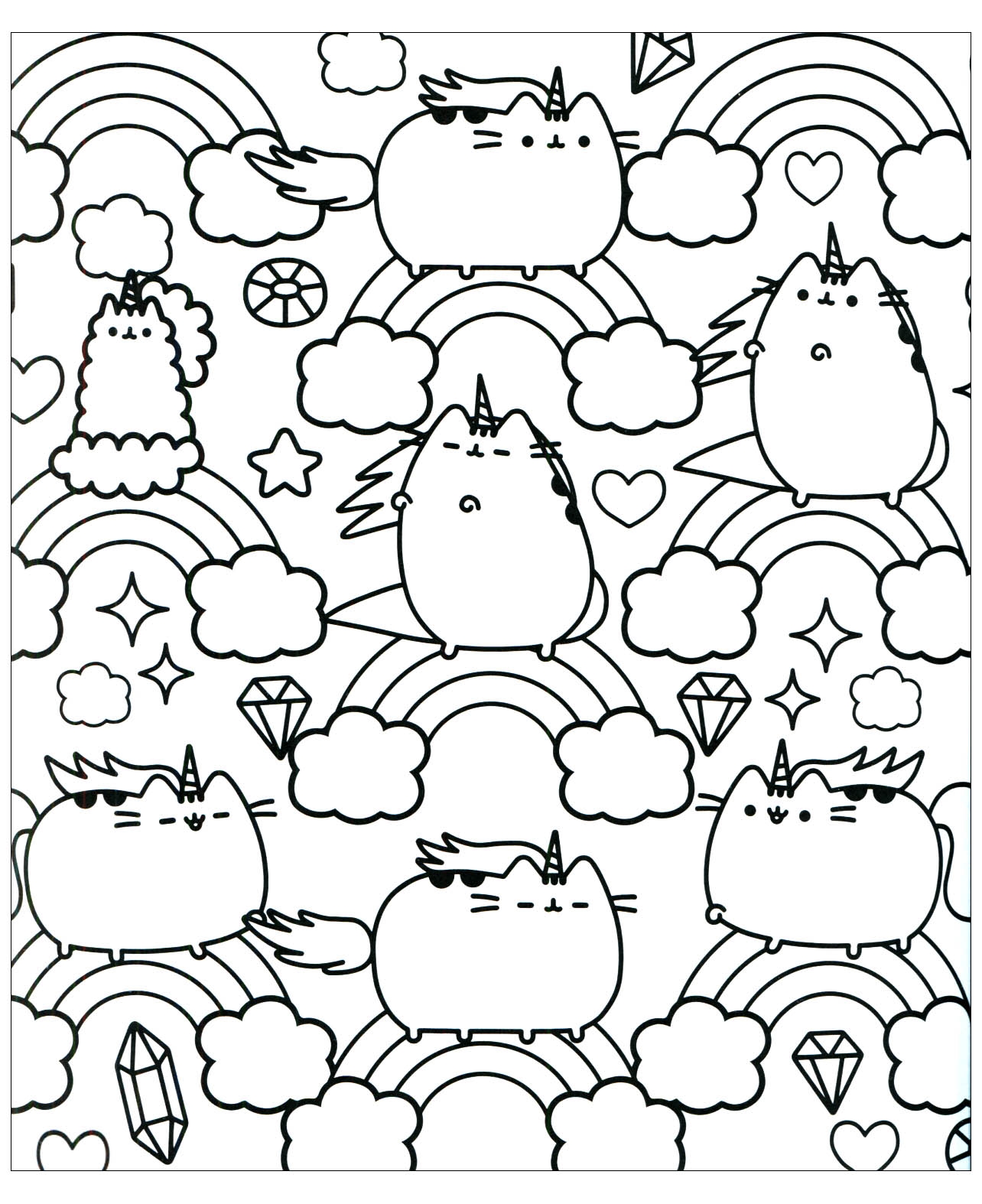 cute kawaii coloring pages free