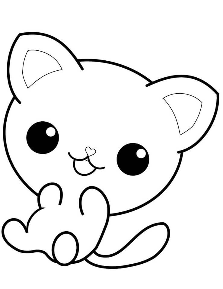 kitten coloring page free