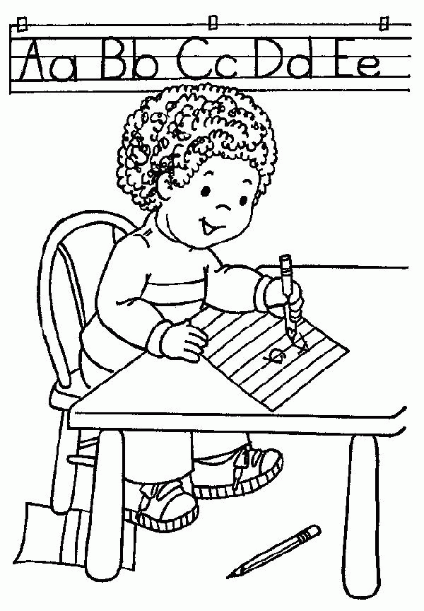 Kid Learning Coloring Pages Coloring Home