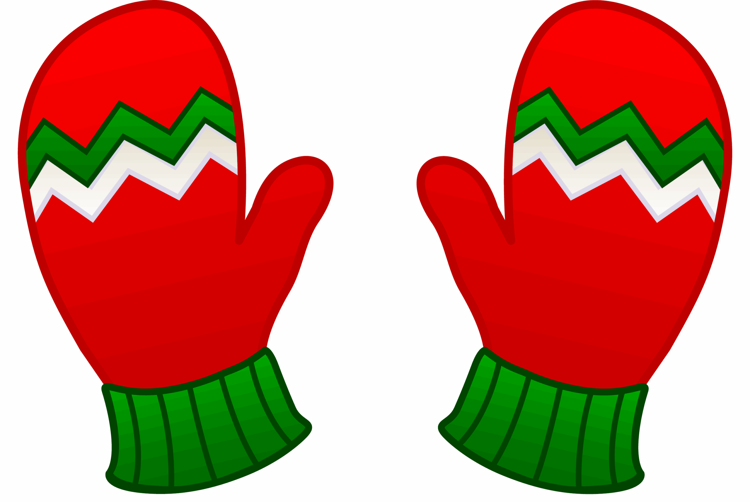 Kids Christmas Mittens Free Clip Art