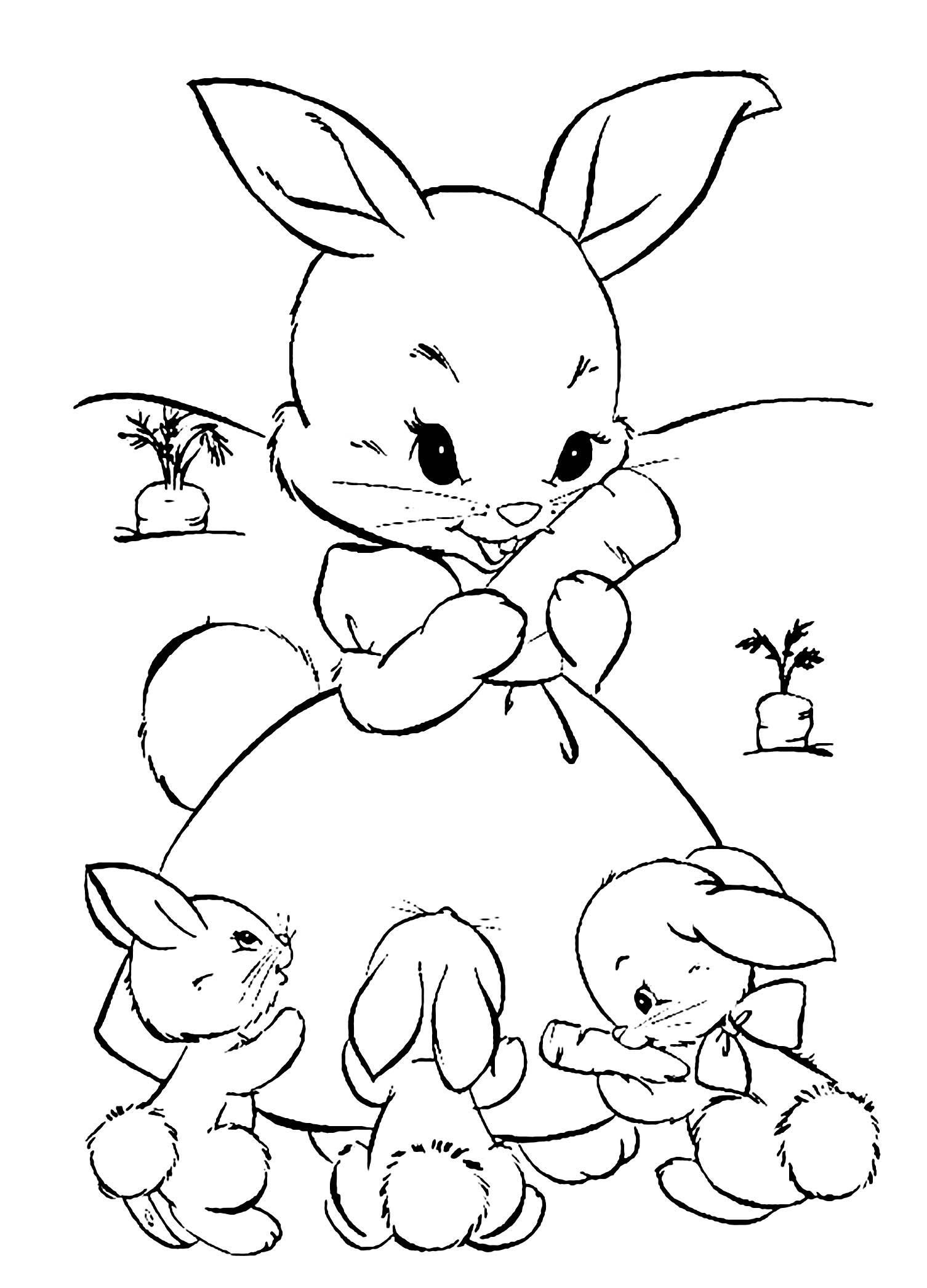 printable bunny coloring pages