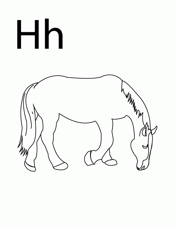 Kids Pages Letter H