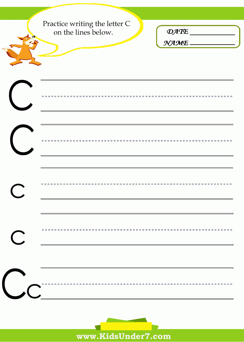 practice writing the letter c