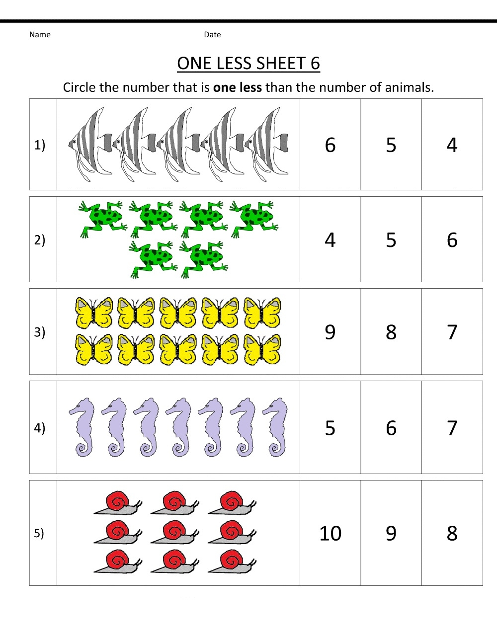 free kindergarten worksheets printouts