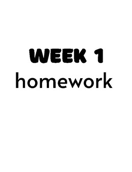 Kindergarten Homework Packets By Jordan Schou TPT