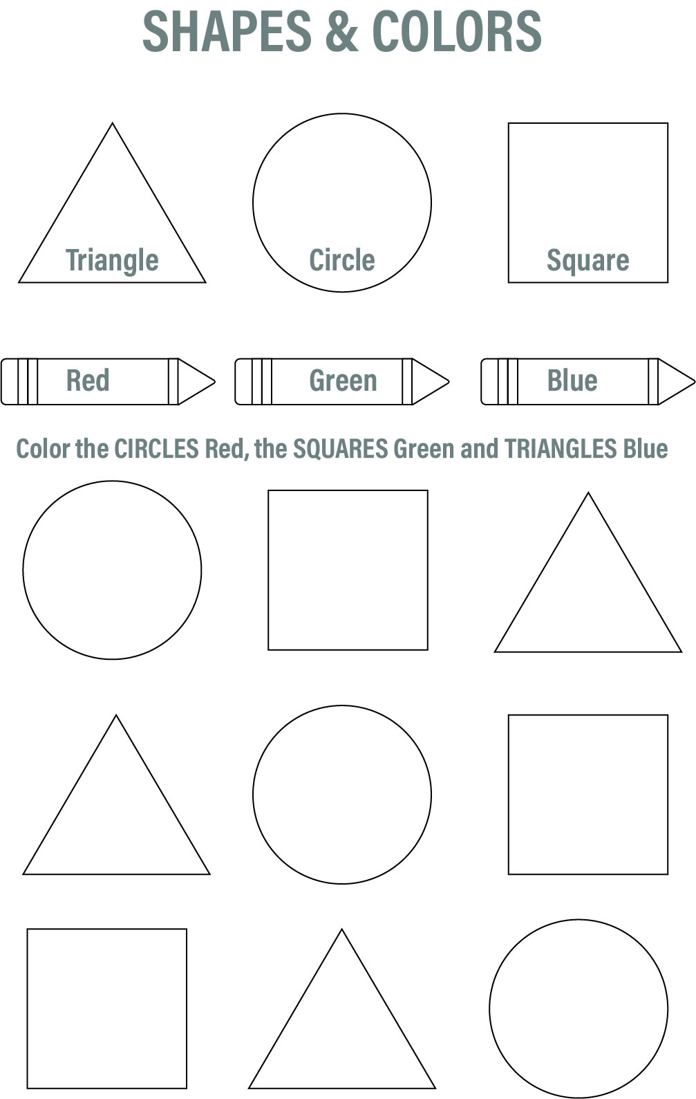 free kindergarten learning printables