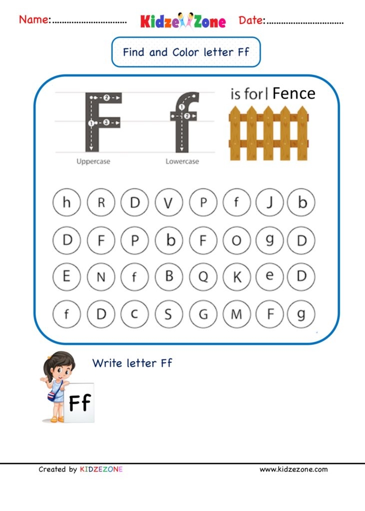 letter f for kinder
