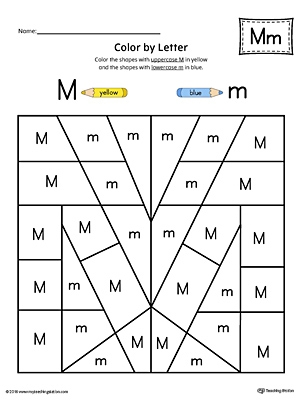 Kindergarten Letter M Worksheets Find And Color Kidzezone NBKomputer