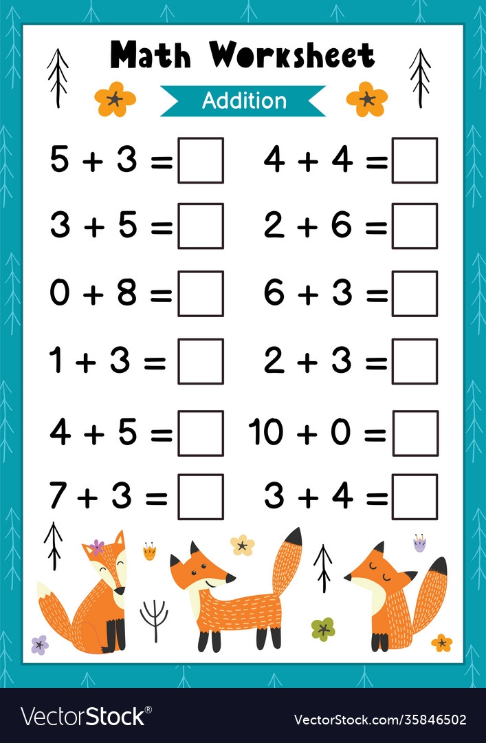 worksheets for kids math