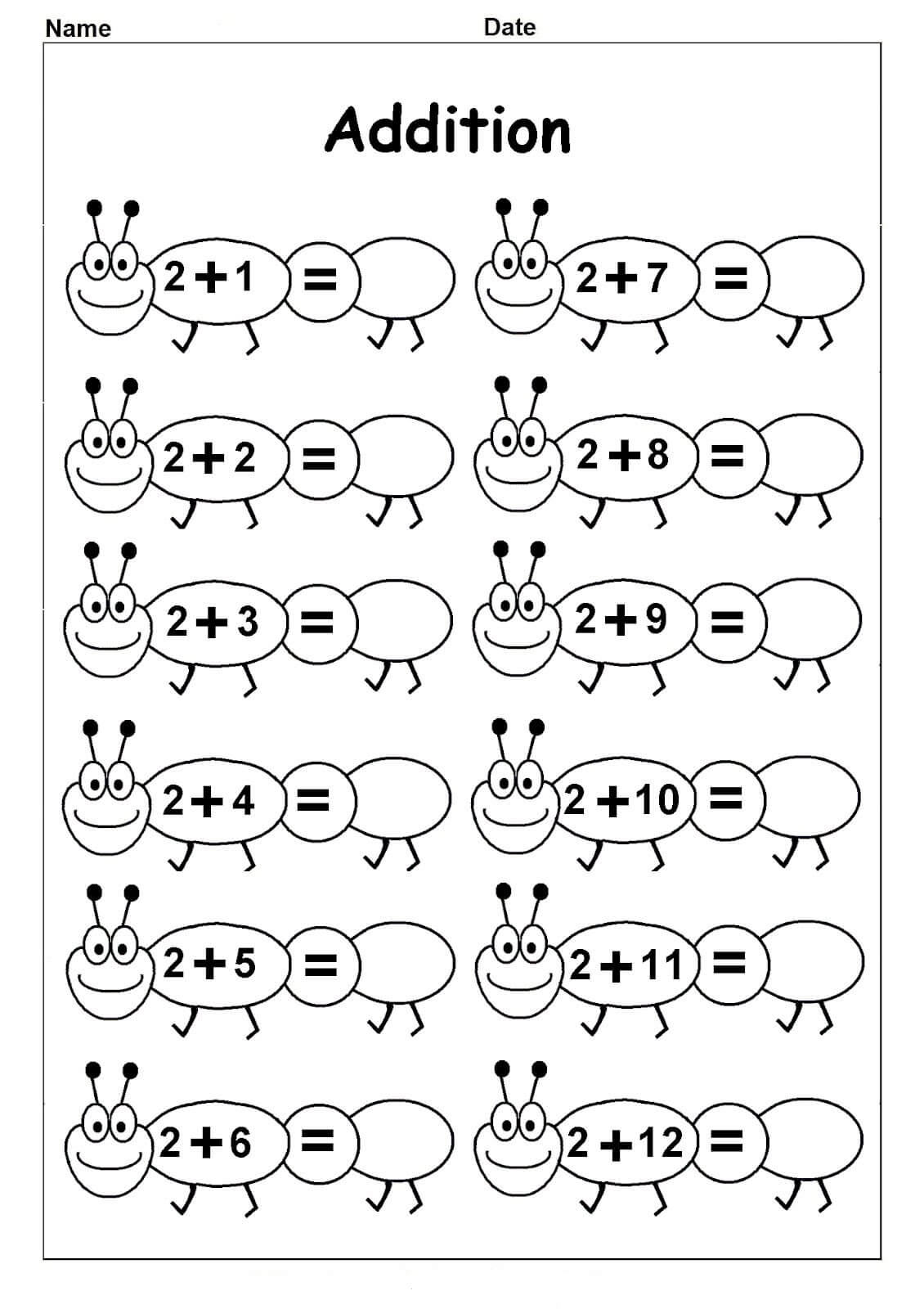 Kindergarten Printable Math Worksheets Printable Worksheets