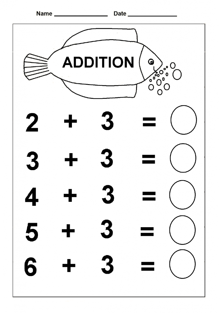 Kindergarten Simple Math Worksheets