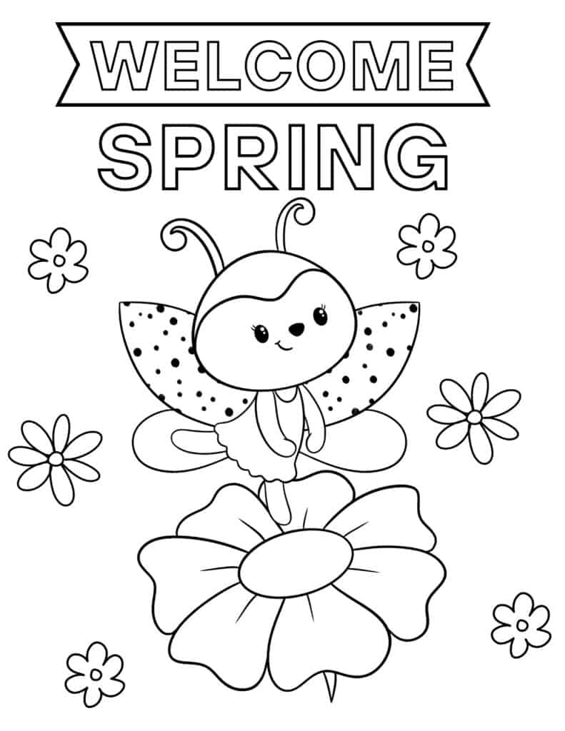 coloring pages spring free