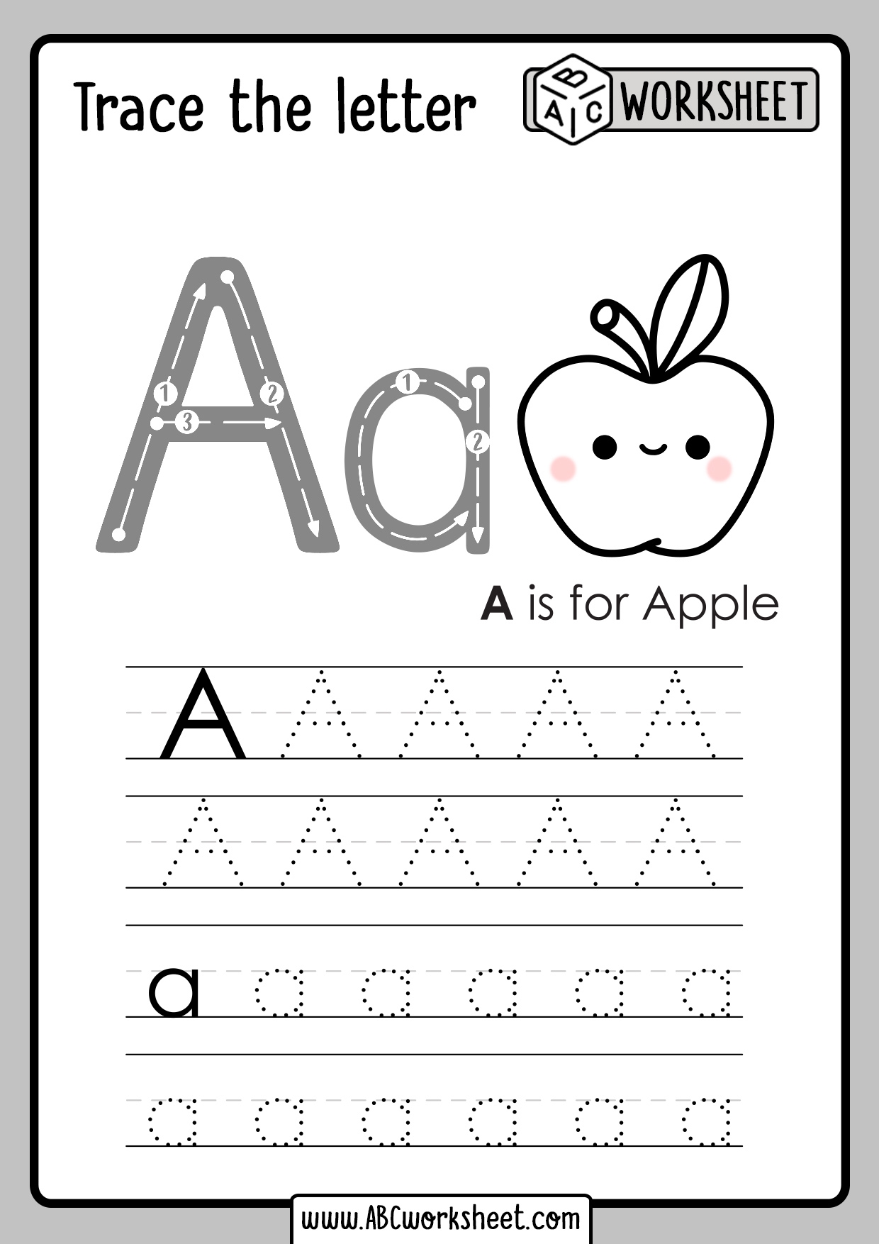 tracing alphabet letters printable