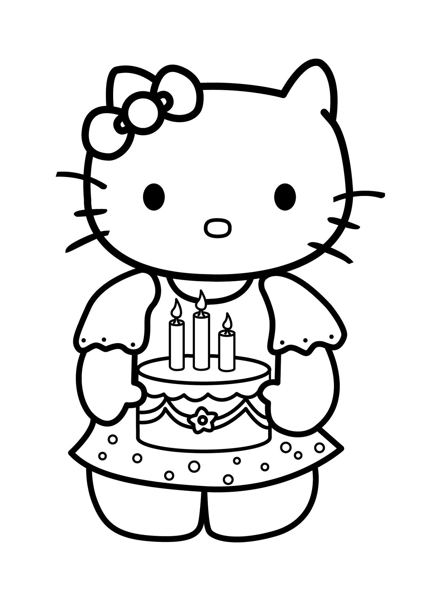 free kitty coloring pages printable