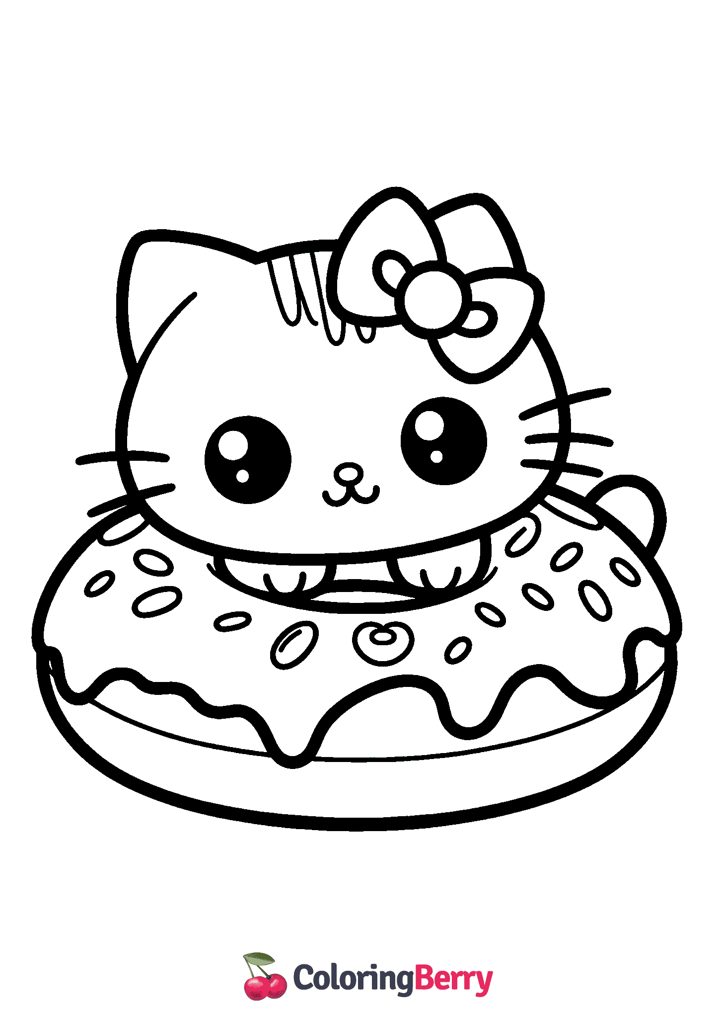 coloring page kittycorn