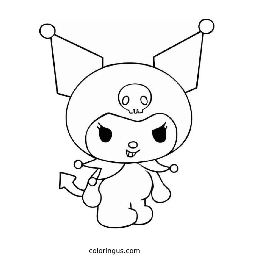 Kuromi coloring pages pdf