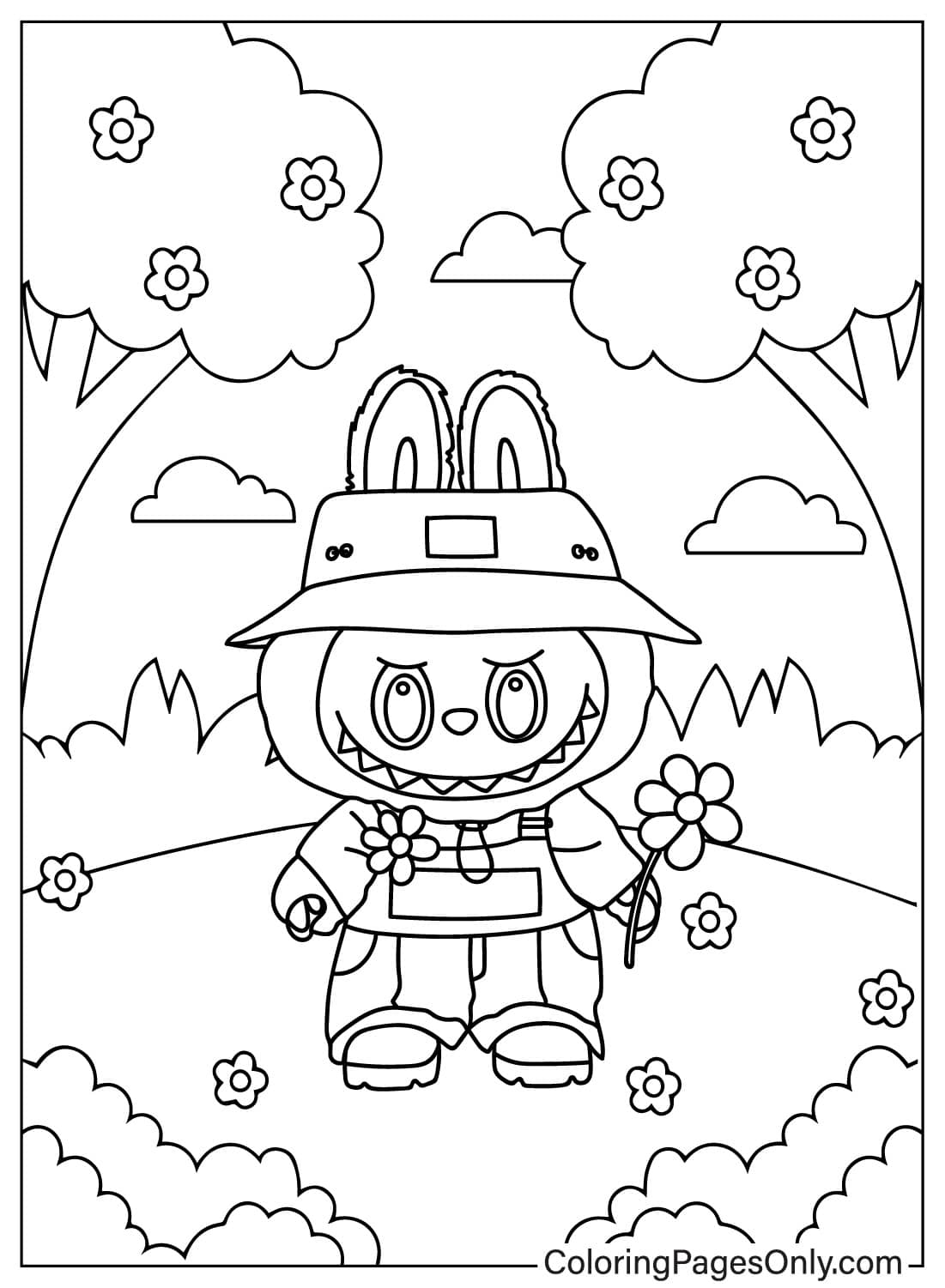 Labubu Coloring Pages Coloring Nation
