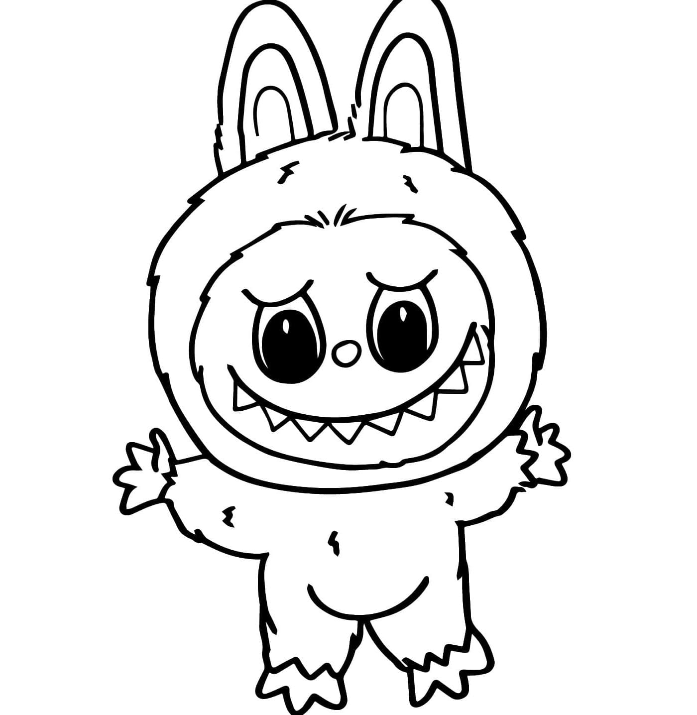 Labubu Printable Coloring Page Free Download And Print For You 