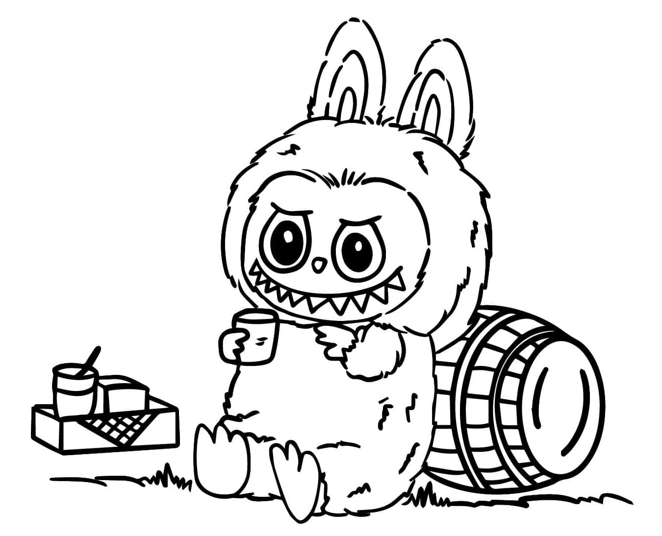 Labubu Printable Coloring Page Free Download And Print For You 