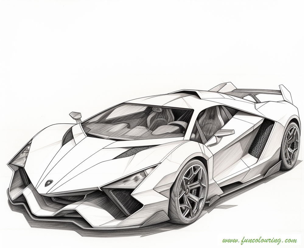 coloring picture of a Lamborghini