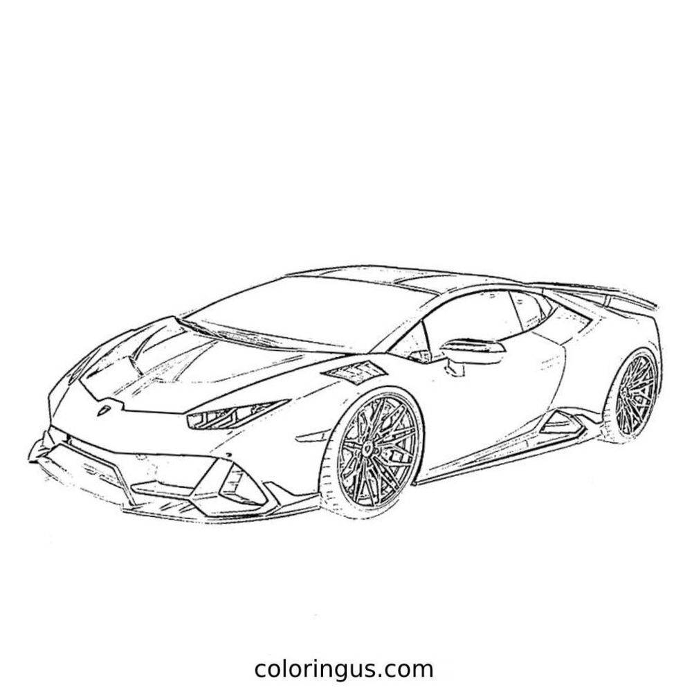 Lamborghini Coloring Pages Free Printable PDF 