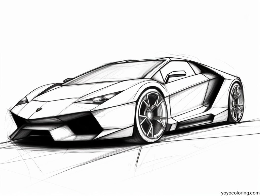 Lamborghini Coloring Pages Printable Painting Template