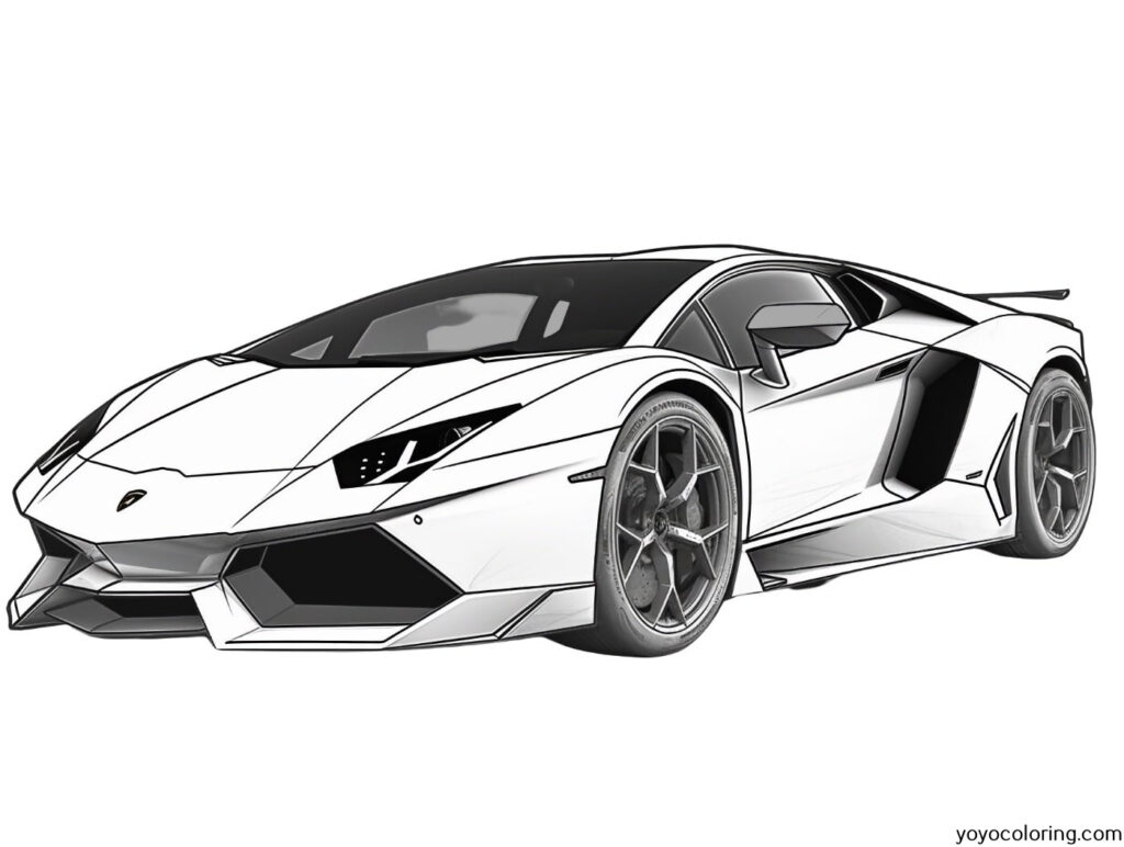 Lamborghini Coloring Pages Printable Painting Template