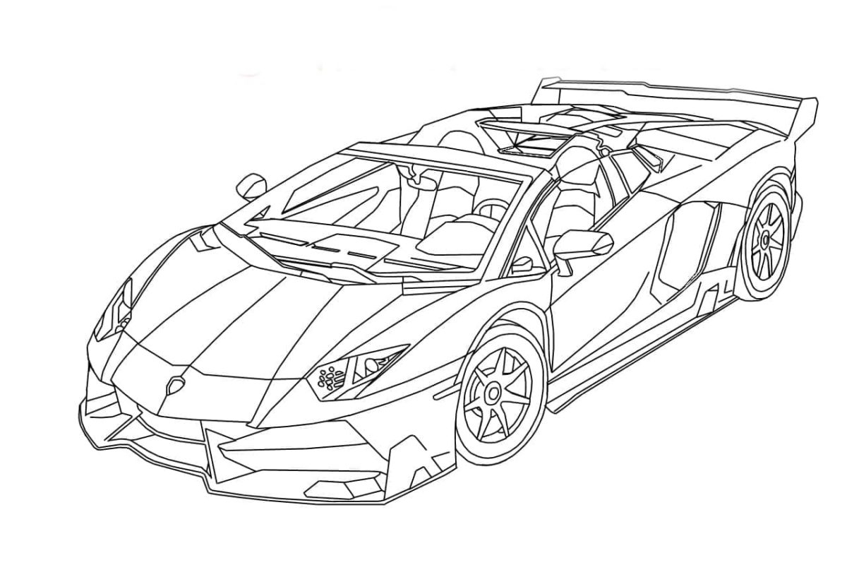 coloring page lamborghini