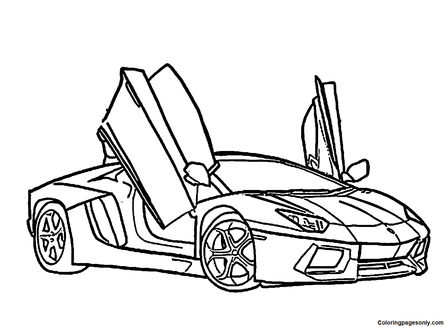 Lamborghini printable car coloring pages