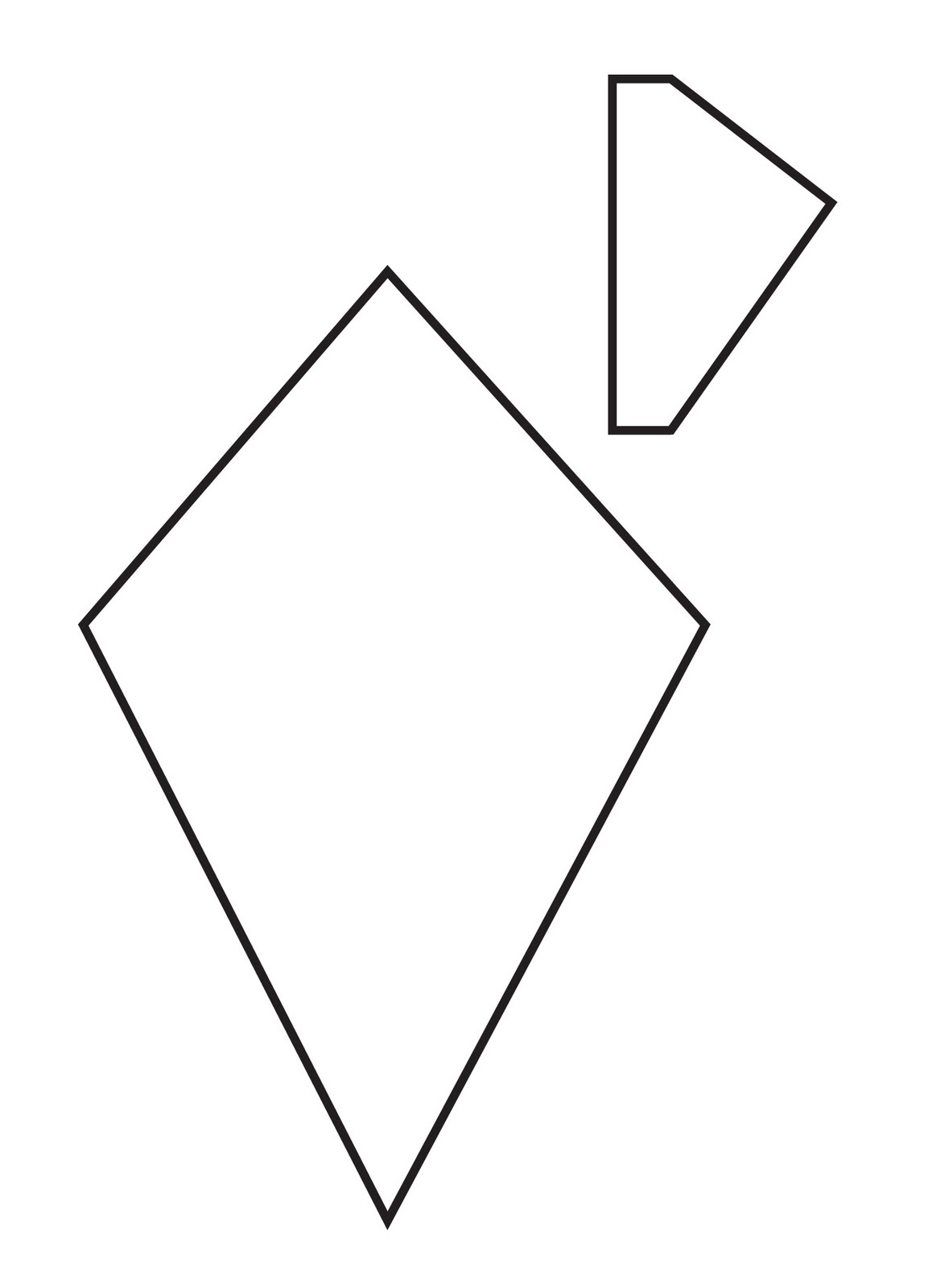 free printable large kite template
