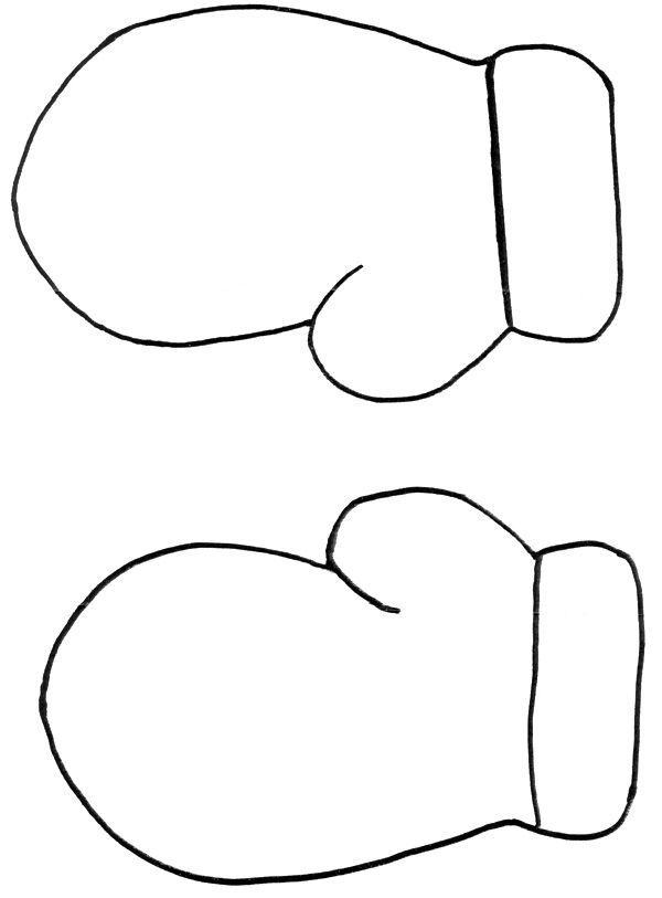 Large Mitten Coloring Page Coloring Pages