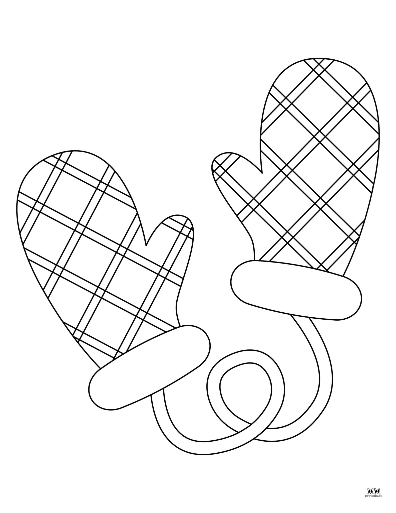 Large Mitten Coloring Page Coloring Pages