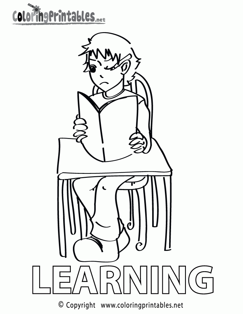 Learning Coloring Page A Free Educational Coloring Printable