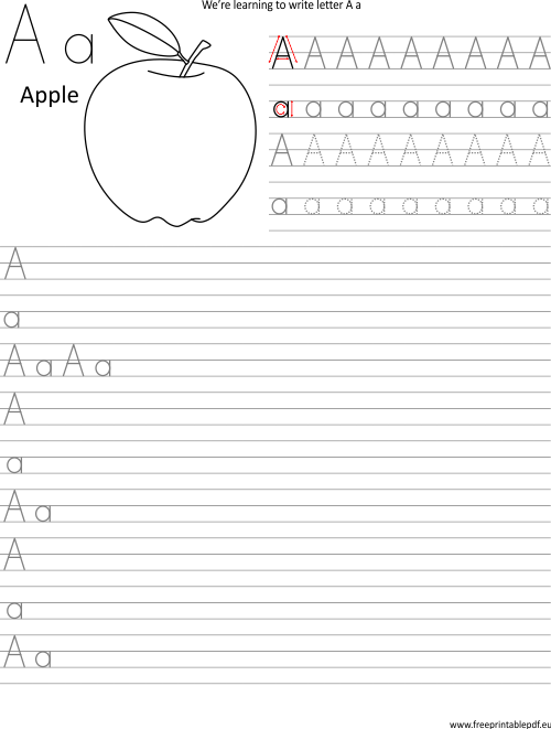 Learning To Write Letters Free Worksheets Free Printable PDF
