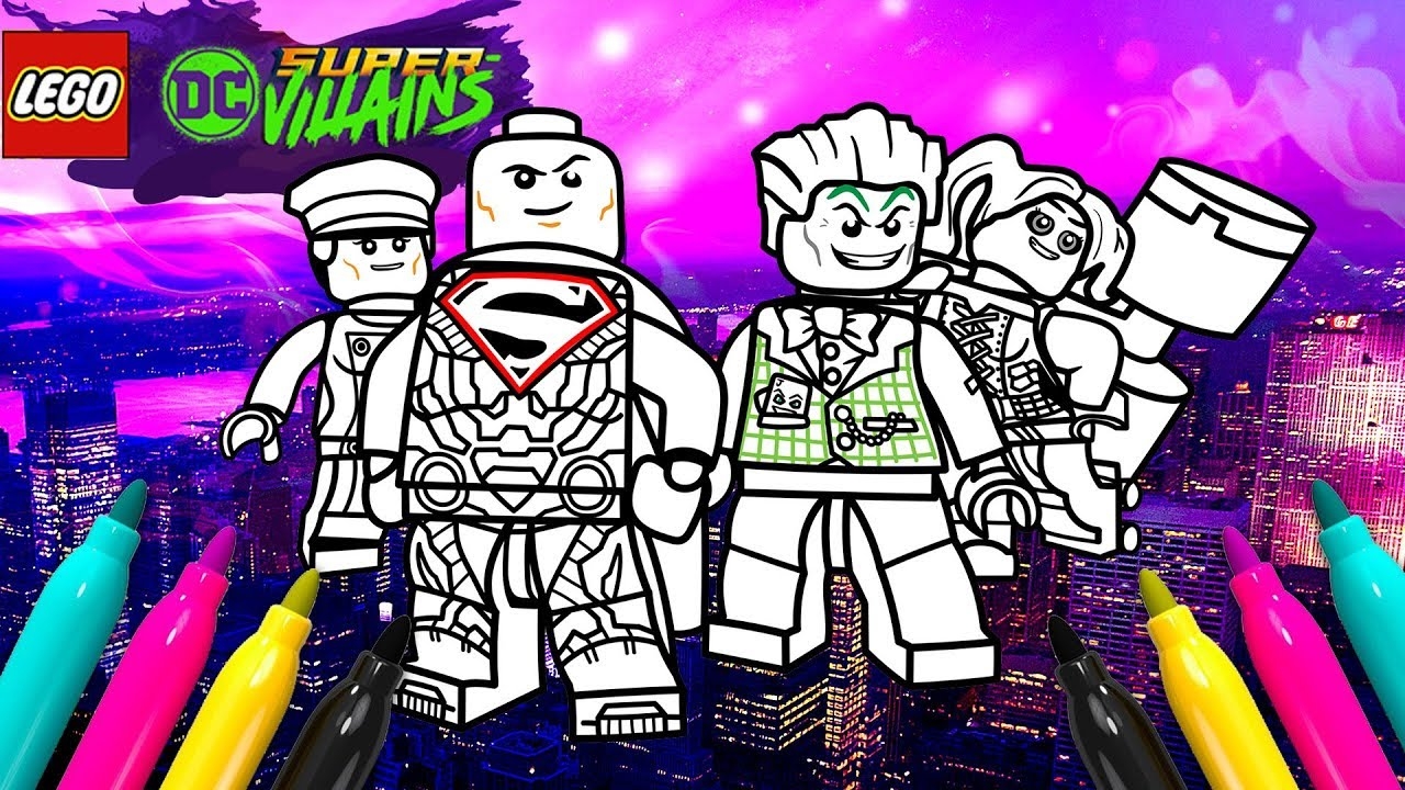 dc super villains coloring pages