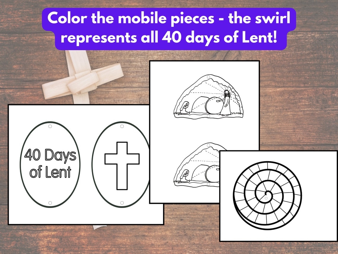 Lent Craft For Kids Lent Calendar 2024 Lent Coloring Activity Sunday 