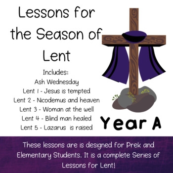 Lent Lessons For Children 39 s Church Or Sunday School In Year A TPT
