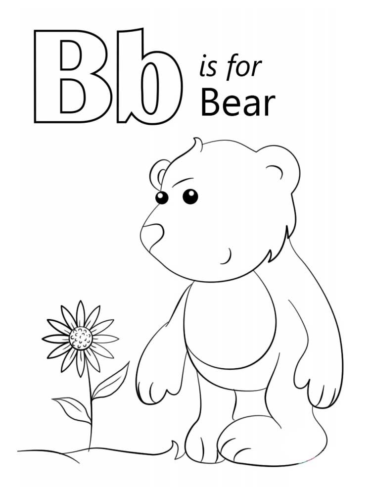 Letter B Coloring Pages