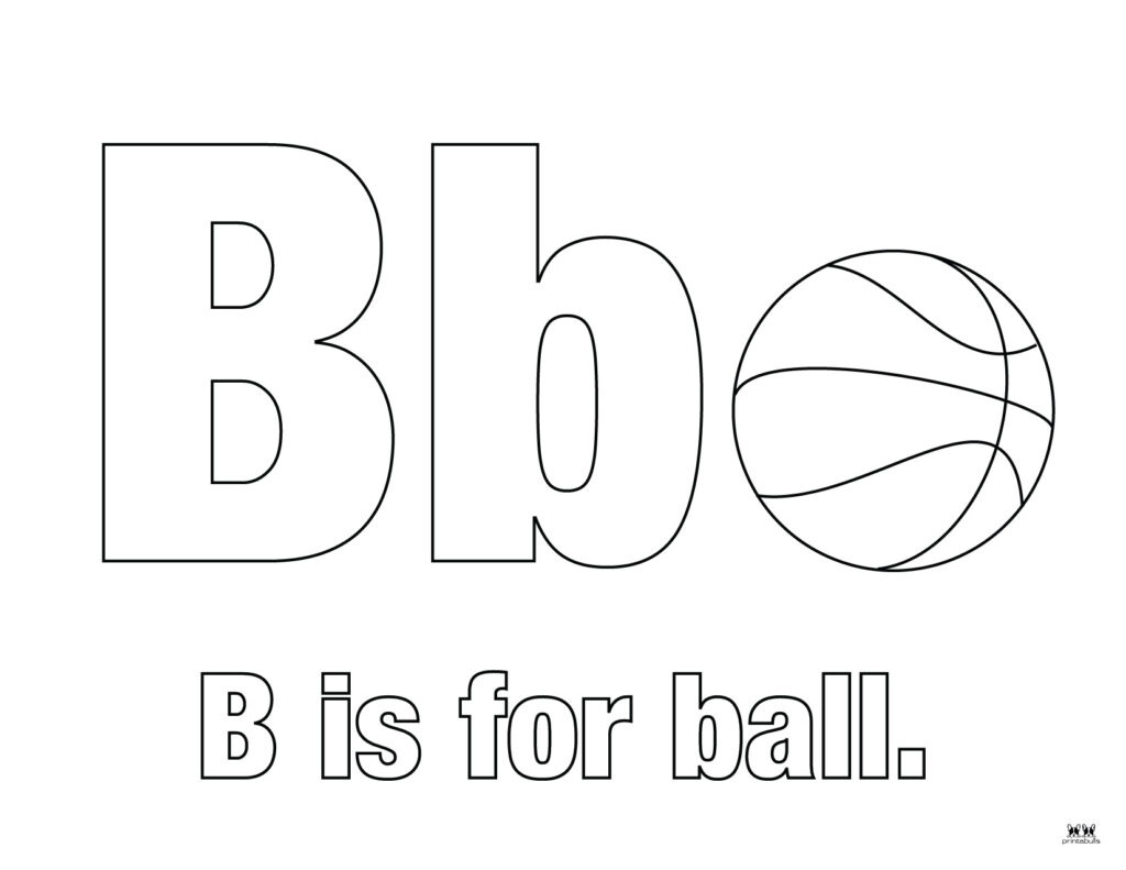 my letter b coloring pages