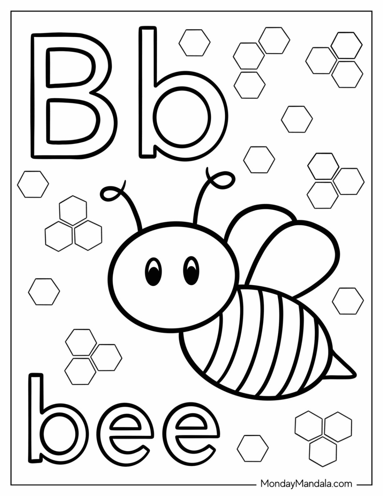 Letter B Coloring Pages For Preers Free Printable Infoupdate