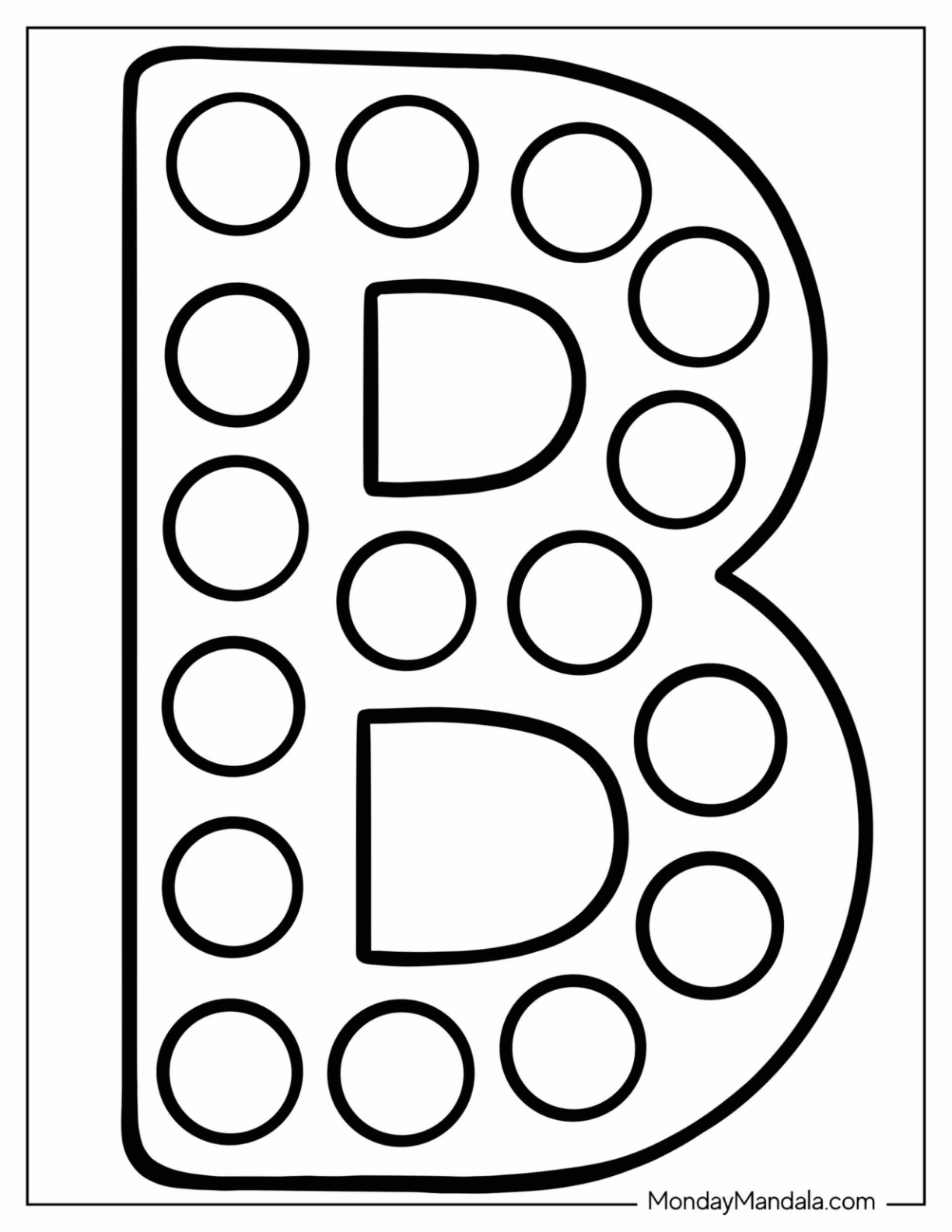 Letter B Coloring Pages Pre Printable Infoupdate