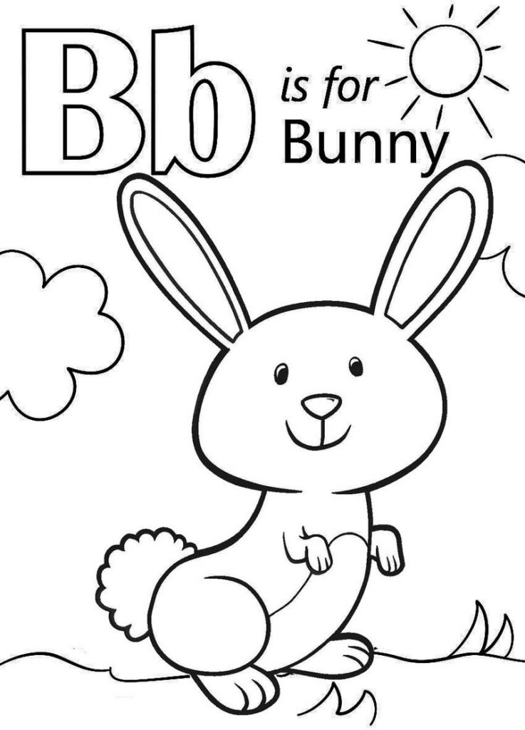 Letter B For Bunny Coloring Page Coloring Pages