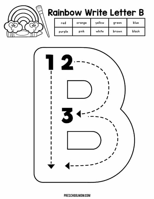 Letter B Preschool Printable Printable Templates Free