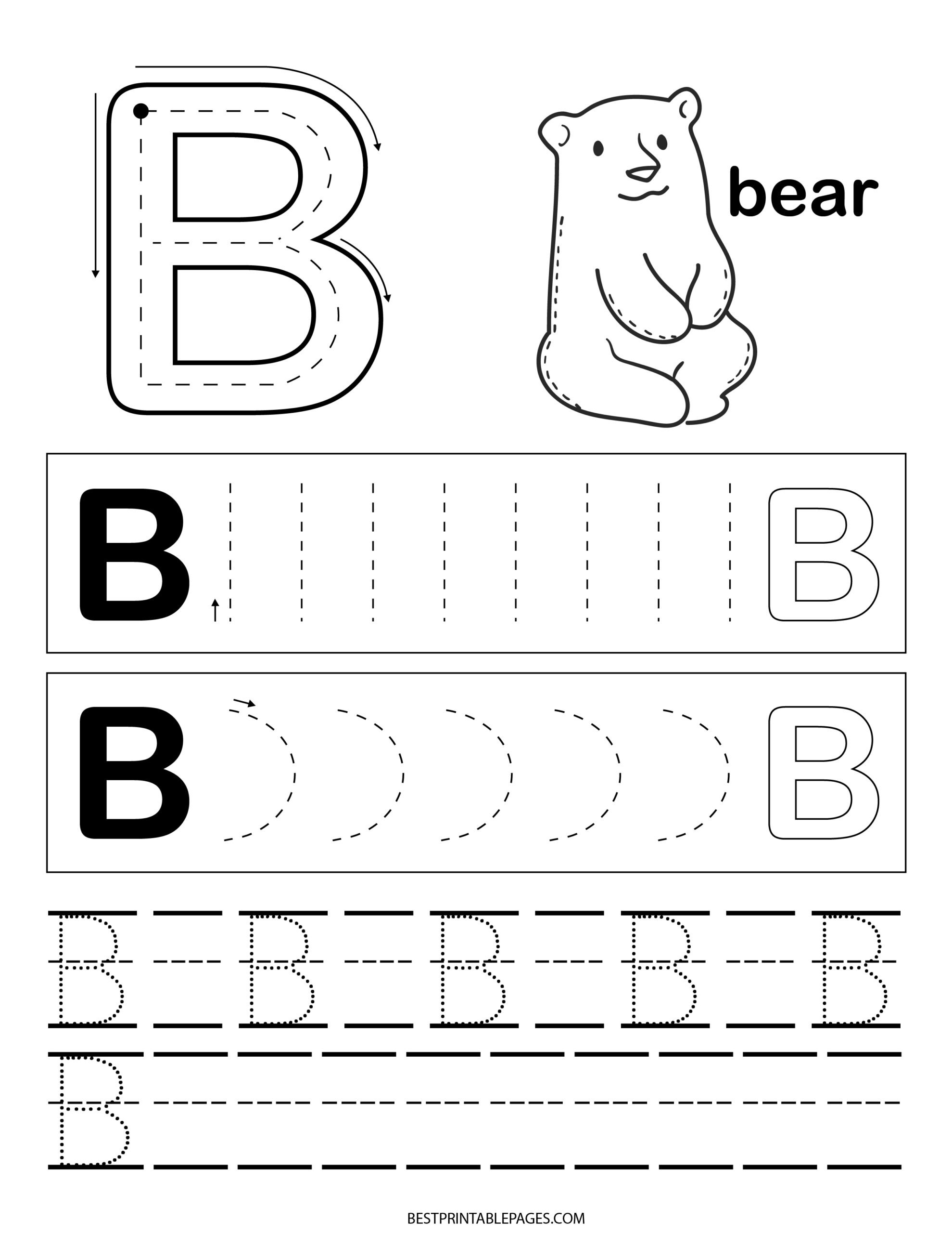 letter b images for preschool
